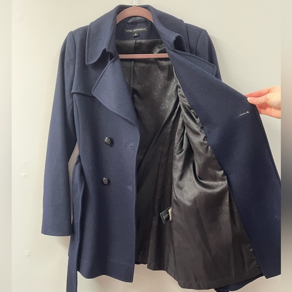 Via Spiga | Women’s Wool Pea Coat - Picture 8 of 12